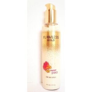 Bath Body Works SWEET PEA Flawless Gold 24K Silk Lotion, NEW